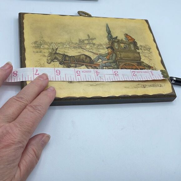 Vintage 1966 Anton Pieck cabin farm art rustic decor - Picture 10 of 11